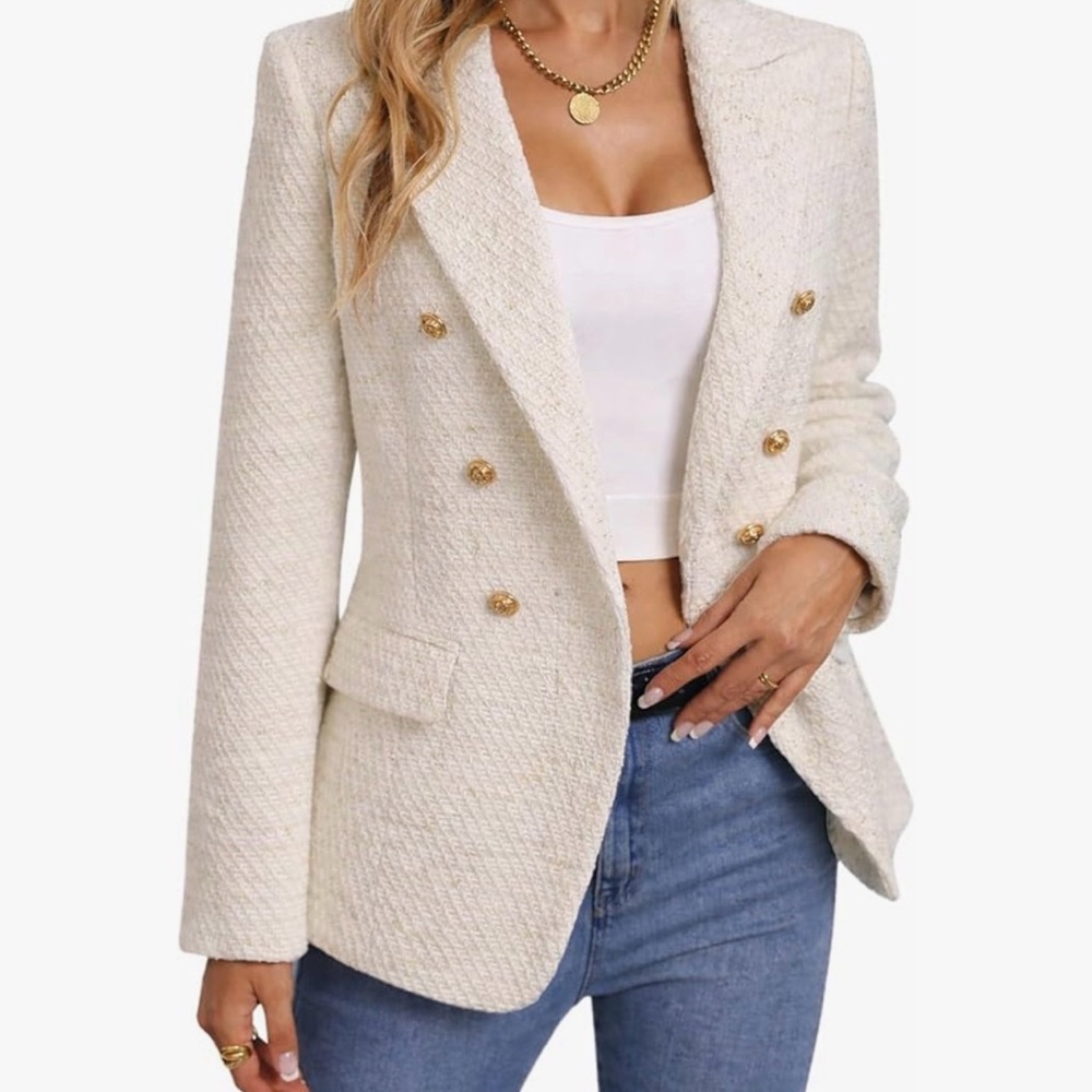 Tweed Cream Blazer